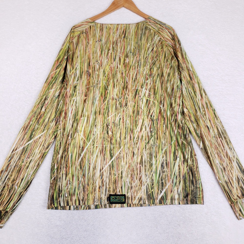 Fish Hide Sportswear Camo Fishing Shirt Mens 2XL Long Sleeve Performance Marsh - Picture 7 of 10